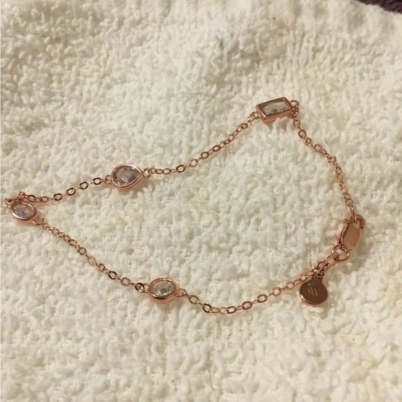 Victoria Wieck Rose Gold Sterling Silver CZ Bracelet - Picture 6 of 7